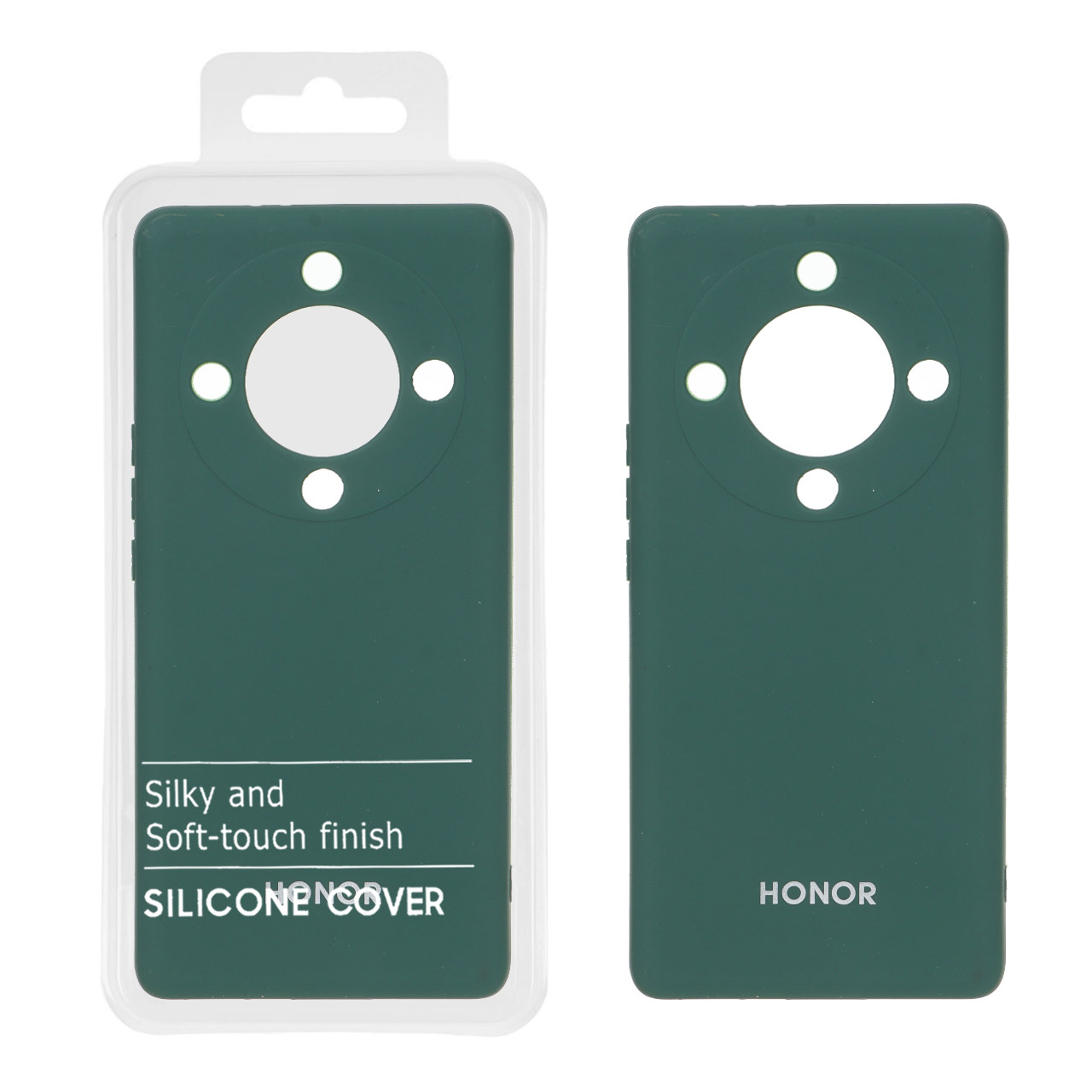 قاب نیو سیلیکون محافظ لنزدار RFF مدل Honor X9a - سبز (پک دار)